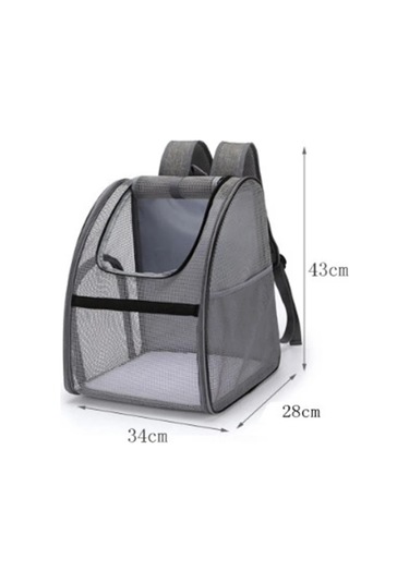 Tamamen Şeffaf Taşınabilir Kedi Sırt Çantası Siyah