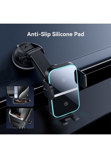 Joyroom Jr-zs246s Araç Enstrüman Platformu Kablosuz Şarj Cihazı Telefon Tutucu Siyah