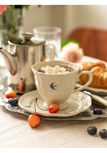 Roomi 250 Ml Seramik Kupa, Biblo Desenli, Elde Boyanmış 165259565 Yeşil