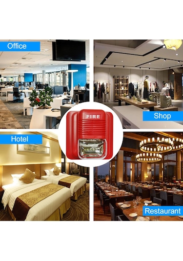 Padalink Fa-01 Yangın Alarm Sireni: 100db Ses Ve Işık Uyarısı, Dc 9-24v, Abs Malzeme, Ofis/market/ Otel Uygun