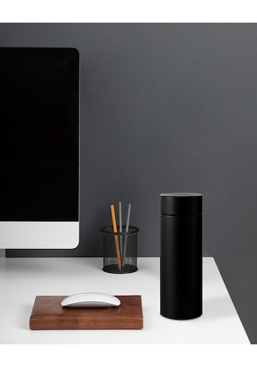 Dereceli Dijital Siyah Paslanmaz Termos 500ml Siyah