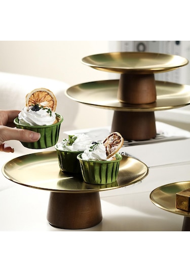 Suntek Magideal Avrupa Kek Standı Yuvarlak Parti Meyve Tabağı 17cm