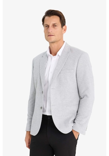 DeFacto Slim Fit Dar Kesim Astarlı Düğmeli Blazer Ceket N0503AZ25SPGR377 DeFacto Slim Fit Dar Kesim Astarlı Düğmeli Blazer Ceket N0503AZ25SPGR377