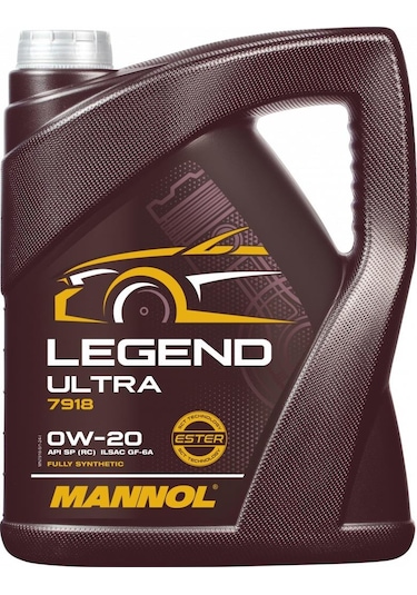 Mn7918-5 Legend Ultra Sae 0w-20 Apı Sp Rc Ilsac Gf-6a Fully Synthetıc 5 L