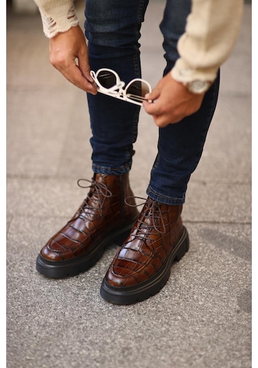 Serhat Özköroğlu - Kahve Deri Bot Kahve Kahve Kahverengi