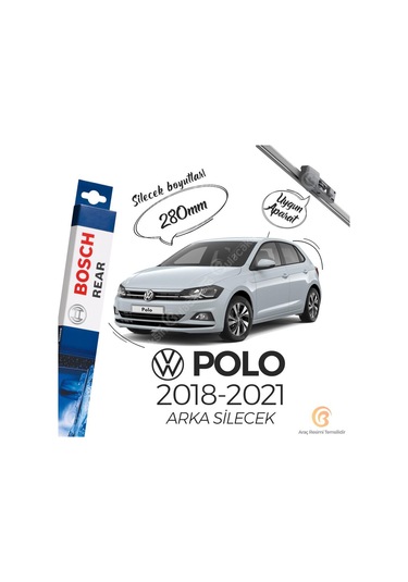Bosch Rear Volkswagen Polo 2018 - 2019 Arka Silecek -  A282H