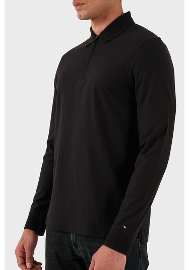 Tommy Hilfiger Erkek Polo Yaka Sweat Mw0mw44244 Bds Siyah Siyah Tommy Hilfiger Erkek Polo Yaka Sweat Mw0mw44244 Bds Siyah Siyah