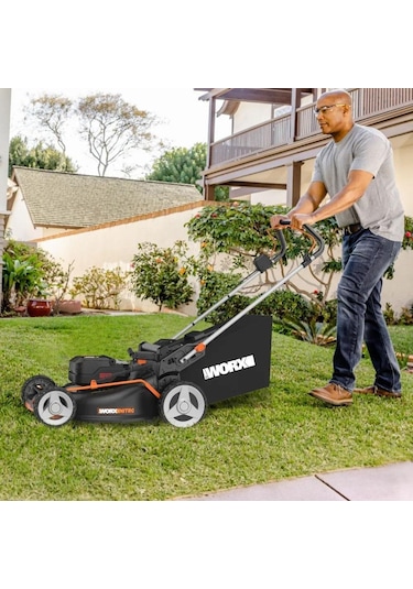 Worx WG748E 40V 4.0Ah Li-İon 46 CM Profesyonel Kömürsüz Şarjlı Çim Biçme Makinesi