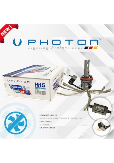 Photon Ultimate +3 Plus Led Xenon H1-H4-H7-H8-H11-H15-H16-Hb3 537281476