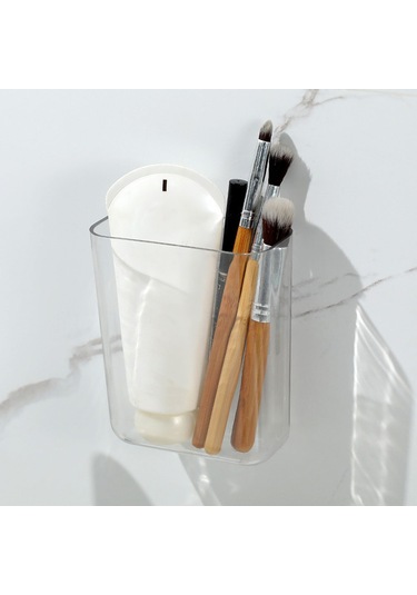 Geeroyoo Duvar Montlu Şeffaf Plastik Organizer - Telefon Ve Küçük Eşyalar İçin Yer Kazandıran Hafif Depolama Kutusu