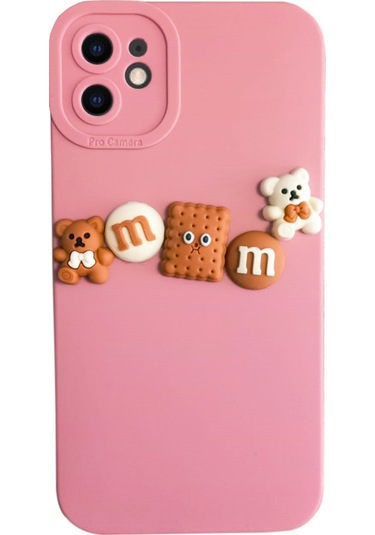 İphone 11 Kılıf 3d M Bear Kamera Korumalı Silikon Kapak