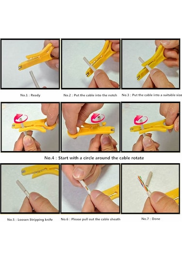 Kablo Soyma Aparatı  Mini Tel Kesici Sıyırma Sıkma Zımba Aracı