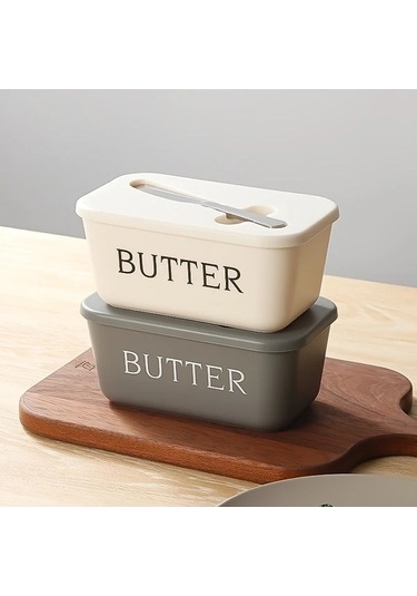 Trendooze Gaojunshop01 Dehov Premium Pp Beyaz Tereyağı Saklama Kaba Bıçaklı Dayanıklı Beyaz