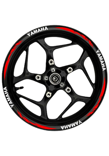 Yamaha Beyaz Yazılı Kırmızı Pençe Şeritli-174