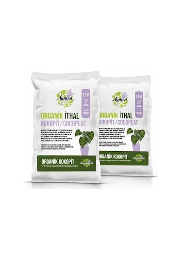 2 Adet 2,5 Litre Hindistan Cevizi Torfu Cocopeat Kokopit Ponza