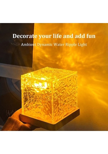 Novahub Usb/batarya Şarjlı 16 Renkli Uzaktan Kumandalı Döner Su Dalgası Led Lamba Çok Renkli