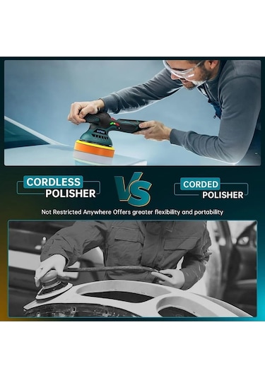 Orbital 2x Batarya 6 Devir Set Kablosuz Akülü Lityum Polisaj Makinesi