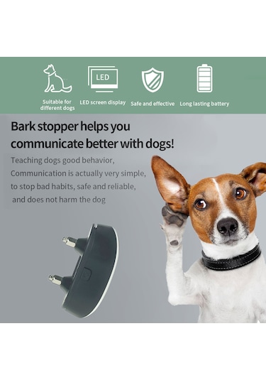 Geeksen Köpek Şok Tasması Otomatik Köpek Havlama Tasması Uzaktan Kumandalı Akıllı