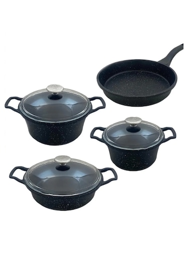 Cem Efdal 7 Parça Döküm Tencere Tava Seti