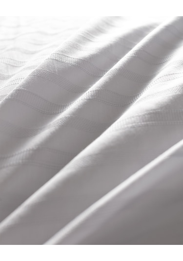 Madame Coco Nicole King Size %100 Pamuk Armürlü Nevresim Takımı - Açık Gri Gri