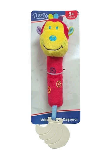 Jusso Çok Amaçlı Dişlik ve Vıkvık Oyuncak-maymun Çok Renkli