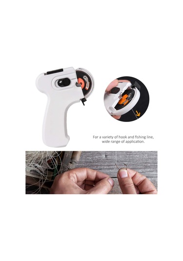 Geeroyoo Otomatik Çift İğne İp Bağlama Aleti - Elektrikli Sahte Balık İğnesi Bağlayıcı Pil Yok - Dayanıklı Pc/abs Gövde