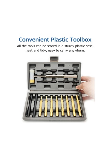 Yifomall 15 Parça Çelik Ve Pirinç Zımba Seti - Saat & Takı Tamiri İçin Çift Taraflı Çekiçli Profesyonel Takım