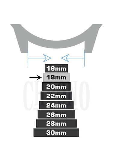 Saatse 18mm Siyah Hasır Paslanmaz Çelik Saat Kordonu Chr412