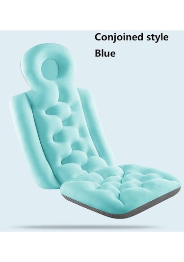 Mavi Banyo Kaynağı Su Geçirmez Kaymaz Spa Banyo Pedi Tam Vücut Küvet Minderi Banyo Yastığı M