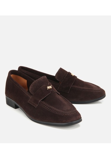 Hotiç Kadın Süet Deri Kahverengi Yumuşak Dokulu Klasik Loafer 01ayh312410a480 01ayh312410a480 Kahverengi