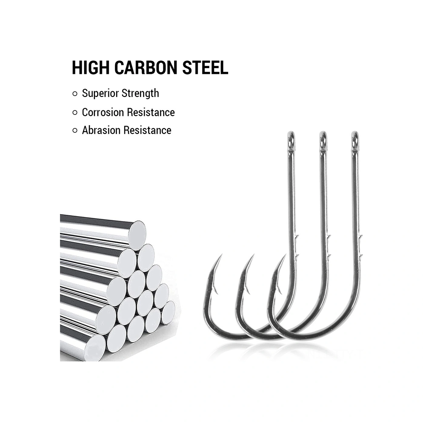 Dianziye 100 Adet Yüksek Karbon Çelik İkili Tikanlı Uzun Saplı Deniz Ve Tatlı Su Balıkçılığı İğneleri - 4 Numara Saçak Tutucu, Dayanıklı, Korozyona Dirençli