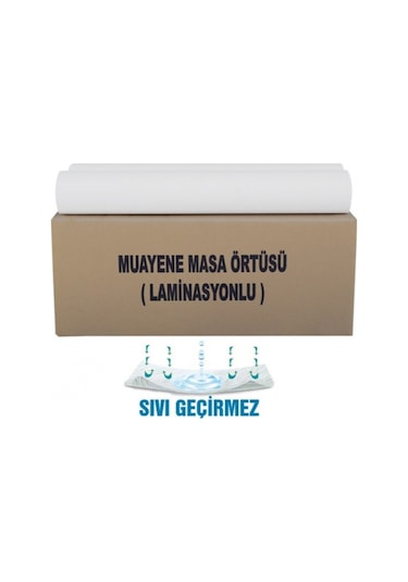 Laminasyonlu Muayene Masa Sedye Örtüsü 50 CM x 50 M 12 Rulo