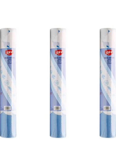 Roll-up Tek Kullanımlık Kağıt Laminelli Masa Örtüsü - 100x150 Cm. - Deniz Desenli -16 Yaprak 3 Rulo