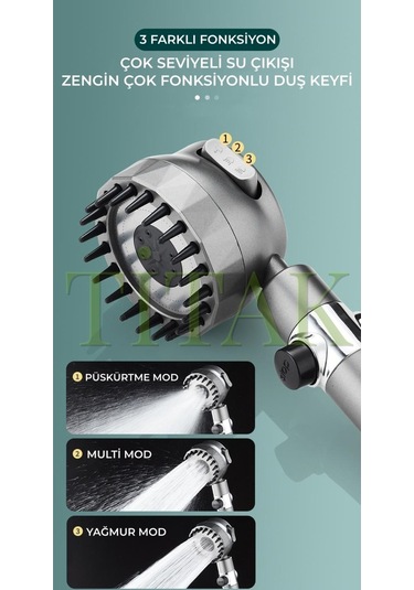 Sardıcı Yeni Nesil Masajlı Filtreli Stop Tuşlu 3 Fonksiyonlu Su Tasarruf