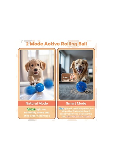 Fochsia Siyah E-tpu Malzeme Orta Ve Büyük Köpekler İçin Otomatik Hareketli Zıplayan Dönen Top