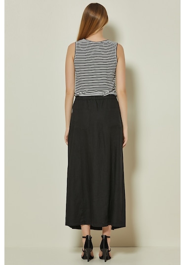 Anvelop Siyah Keten Etek Siyah