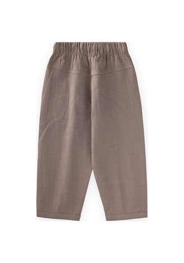 Cigit Keten Boyfriend Pantolon 2-10 Yaş Vizon