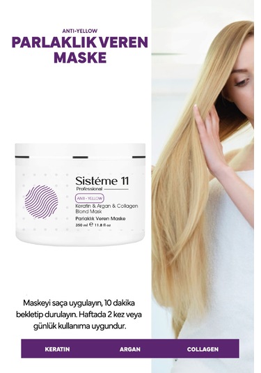 Sisteme 11 Parlaklık Veren Saç Bakım Maskesi 350 Ml