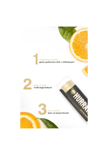 Hurraw Sun Lip Balm Güneş Koruyuculu Spf15 4.8g