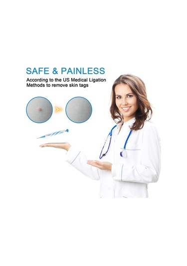 Siğil Sökücü Cilt Etiketi Temizleme Kalemi, Benleri Kaldırmak İçin Onarım Etiketli Set - Mavi Beyaz