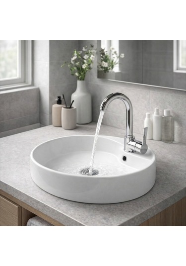 Nuss Safir Kuğu Lavabo Bataryası-parlak Krom-n 9602 Krom