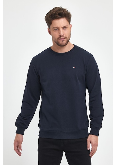 Comeor Erkek Lacivert Bisiklet Yaka Nakış Detaylı Regular Fit Sweatshirt Lacivert Comeor Erkek Lacivert Bisiklet Yaka Nakış Detaylı Regular Fit Sweatshirt Lacivert