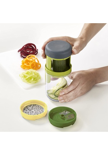 Sebze Kesici - Ayarlanabilir El Tipi Kabak Erişte Makinesi, Tek Boyutta, Hazneli Diğer