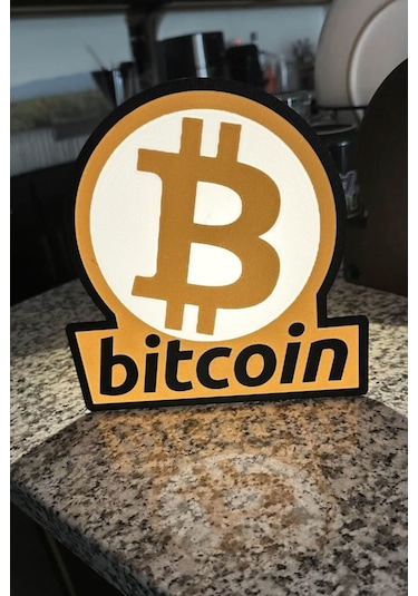 Bitcoin Tasarımlı Dekoratif Aydınlatma Çok Renkli