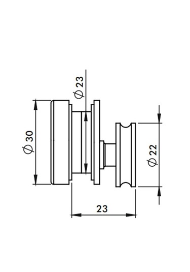 Duşakabin Eksantrik Rulman Teker Çap 22mm Krom