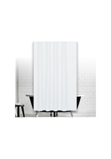 Zethome Jackline Banyo Duş Perdesi 0010 Beyaz Tek Kanat 1X180X200 Beyaz