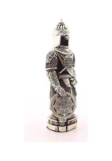 Zırhlı Cevşen Ayetli Asker Gümüş Biblo 3 Boyutlu Küçük Boy 24 Cm- (514180425)