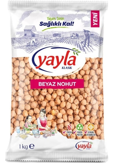 Yayla Bakliyat Beyaz Nohut 1 Kg X 4 Adet