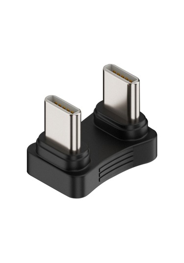 Type-c To Type-c 180 Dirsek Adaptör 65w Hızlı Şarj & 480mbps Veri Aktarımı Erkek - Erkek Uçlu