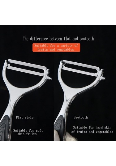 Ulzyvf Tırtıklı -tatlı, Soyucu Soyucu Soyma Siyah Siyah Patates Paslanmaz Mutfak Mordern Meyve İşlevli Ev Çok Cilt Çelik Bitkisel Bıçağı Bıçağı Artefakt Ağız 15x6cm - Dc Siyah